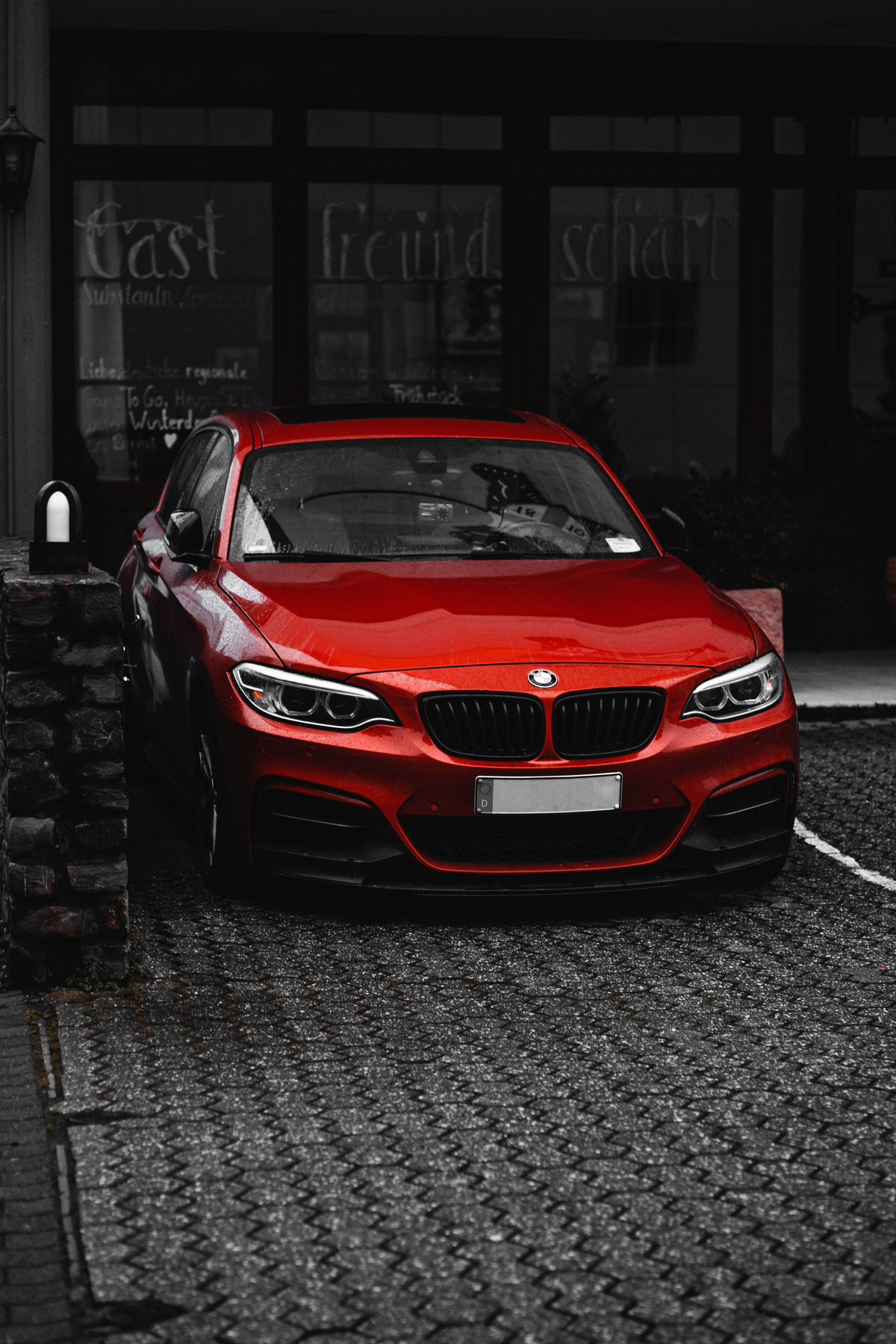 A Parked Red Car